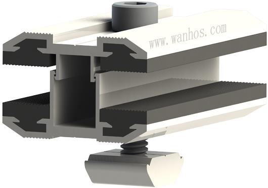 thin film mid clamp.jpg solar panel mounting hardware, thin film clamp for solar panel mount, solar system quick