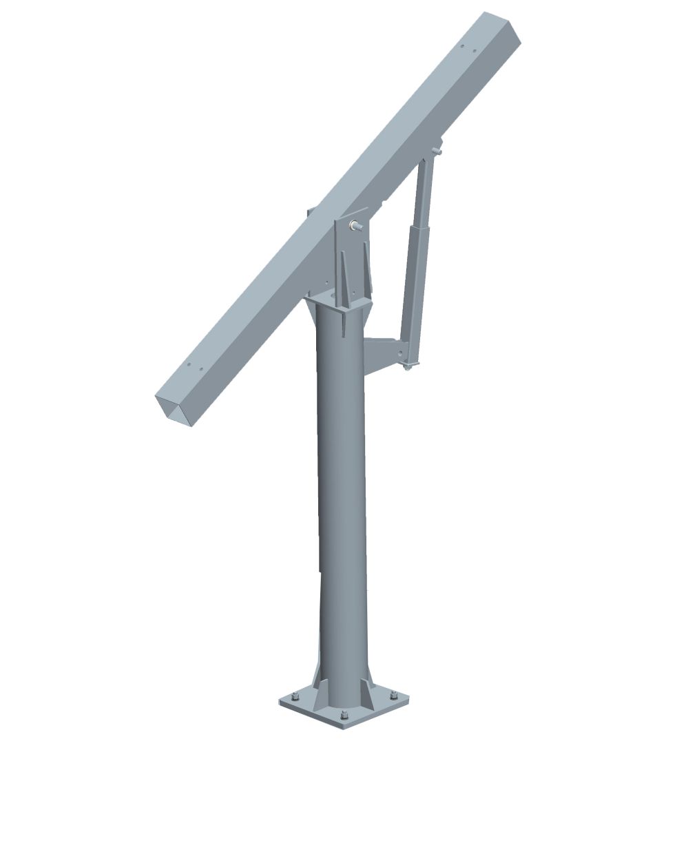 Adjustable tube with beam for solar pv ground mounting system Adjustable tube with beam for solar pv ground mounting system