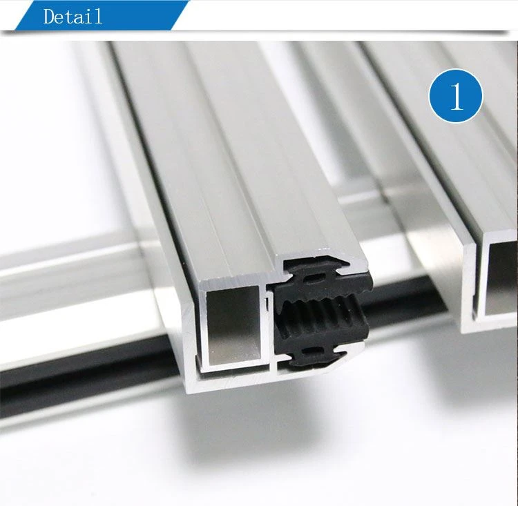 detail of solar film end clamp