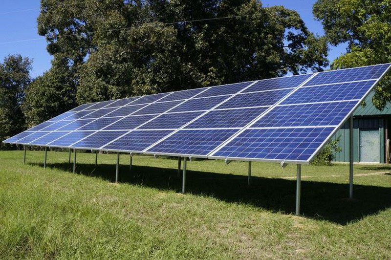 Ground Support For Solar Panels' Real Scene Ground Support For Solar Panels' Real Scene