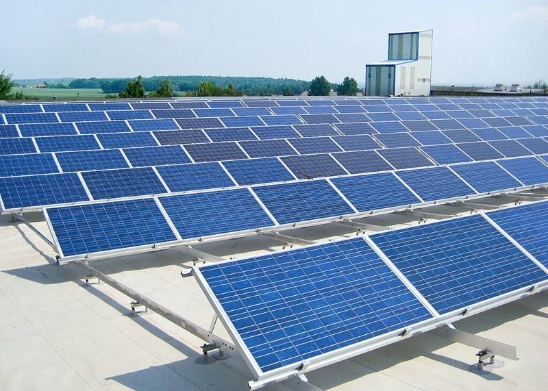 Ballast Solar Mount Scene Ballast Solar Mount Scene
