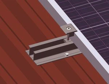 การติดตั้งรางโซล่าติดตั้งแผงหลังคาเหล็ก / ดีบุก