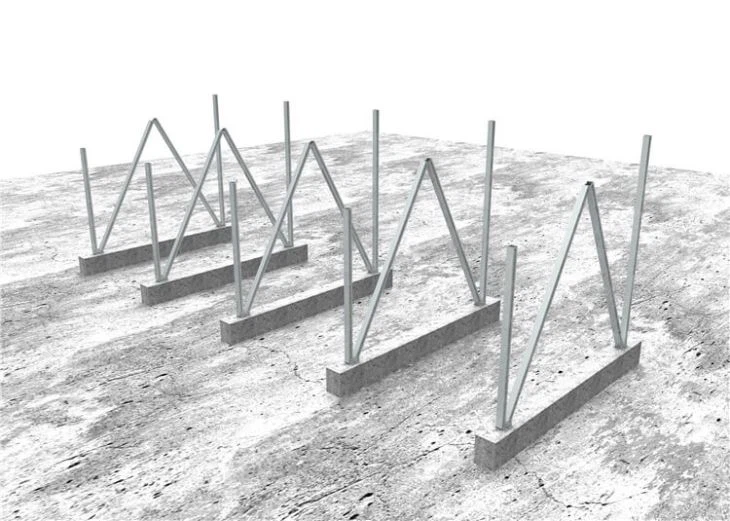 Anodized Aluminum Car Parking / Carport Solar Energy Mounting System Pv Rack Design